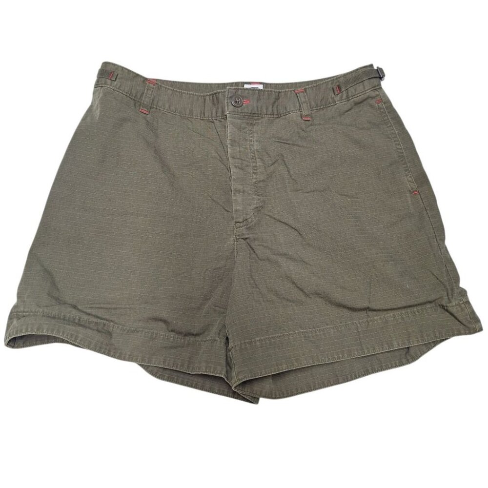 GAP Button Fly Shorts‎ Womens 12 Green Lightweight Cotton Summer High Waisted